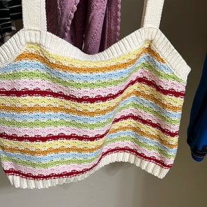 Beautiful rainbow crop top